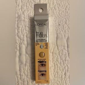 L’Oreal true match concealer / eye cream in color : light. New in package.